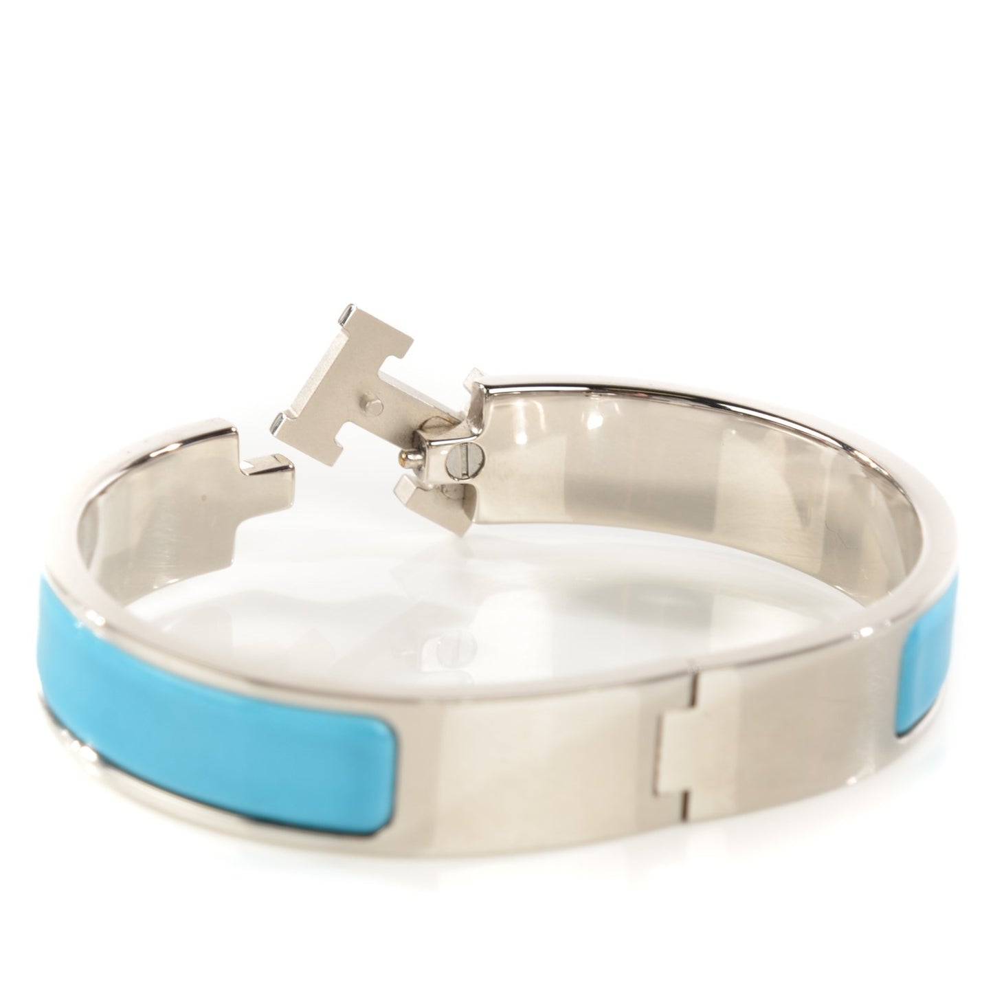 Enamel Narrow Clic Clac H Bracelet PM Bleu Azure