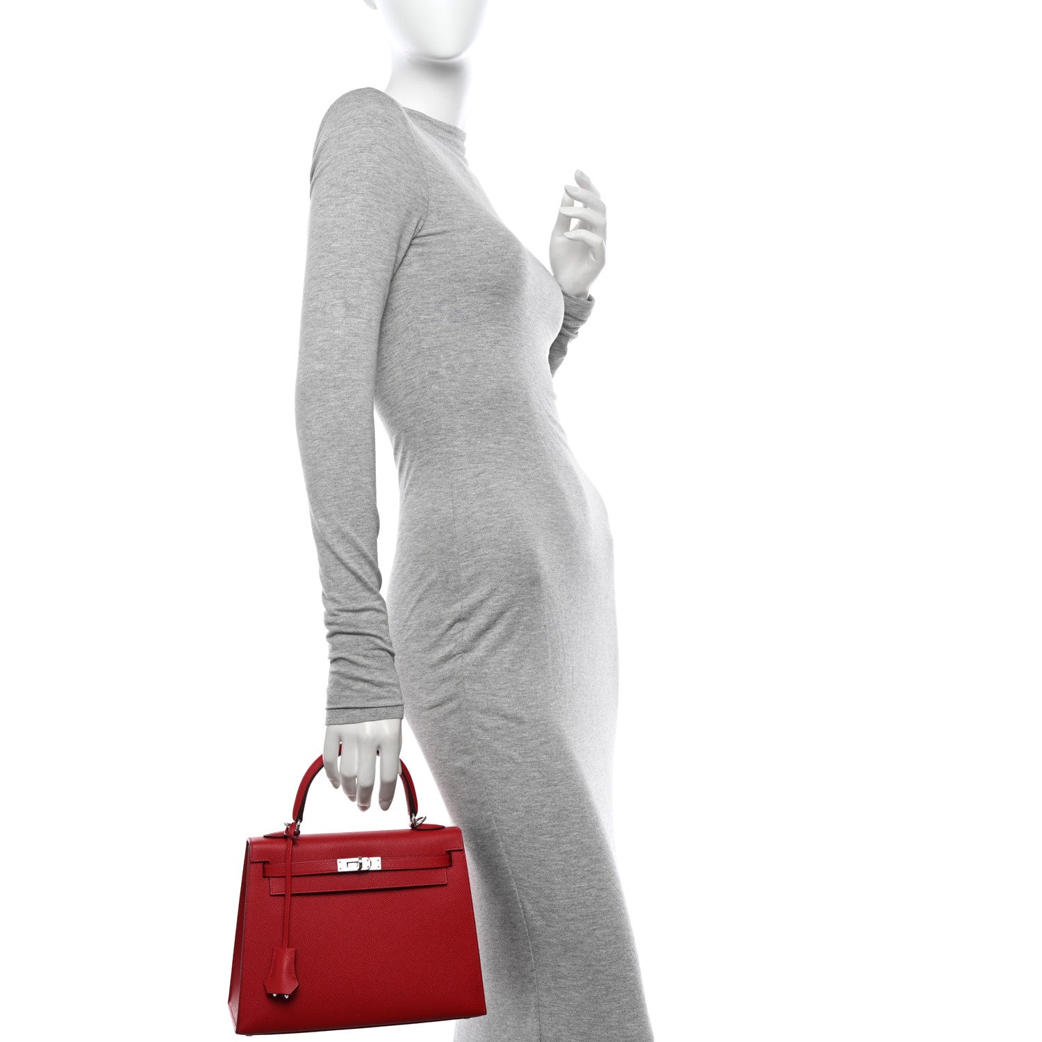 Hermes Epsom Kelly Sellier 25 Rouge Casaque 2 of 10