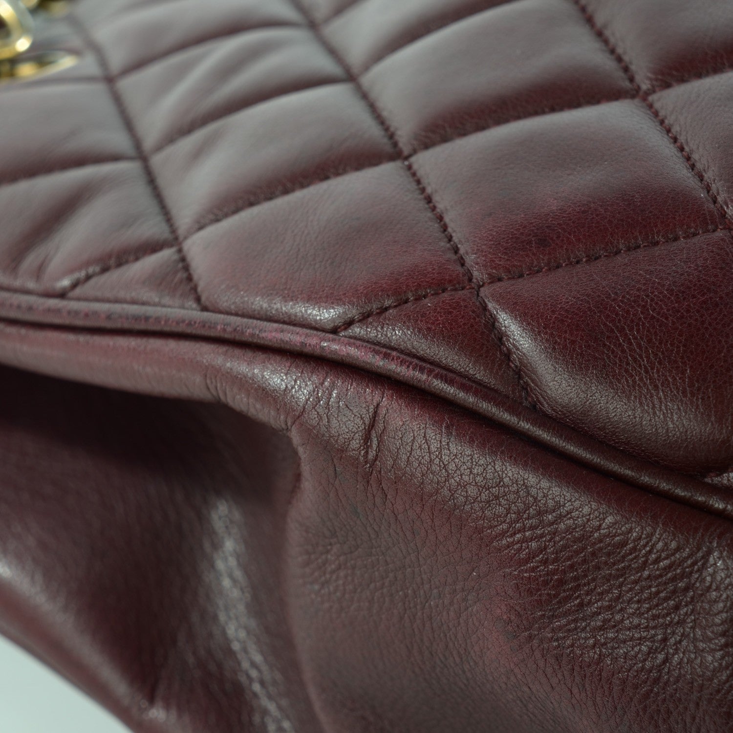 Chanel Lambskin Quilted Shoulder Bag Bordeaux 11 of 14