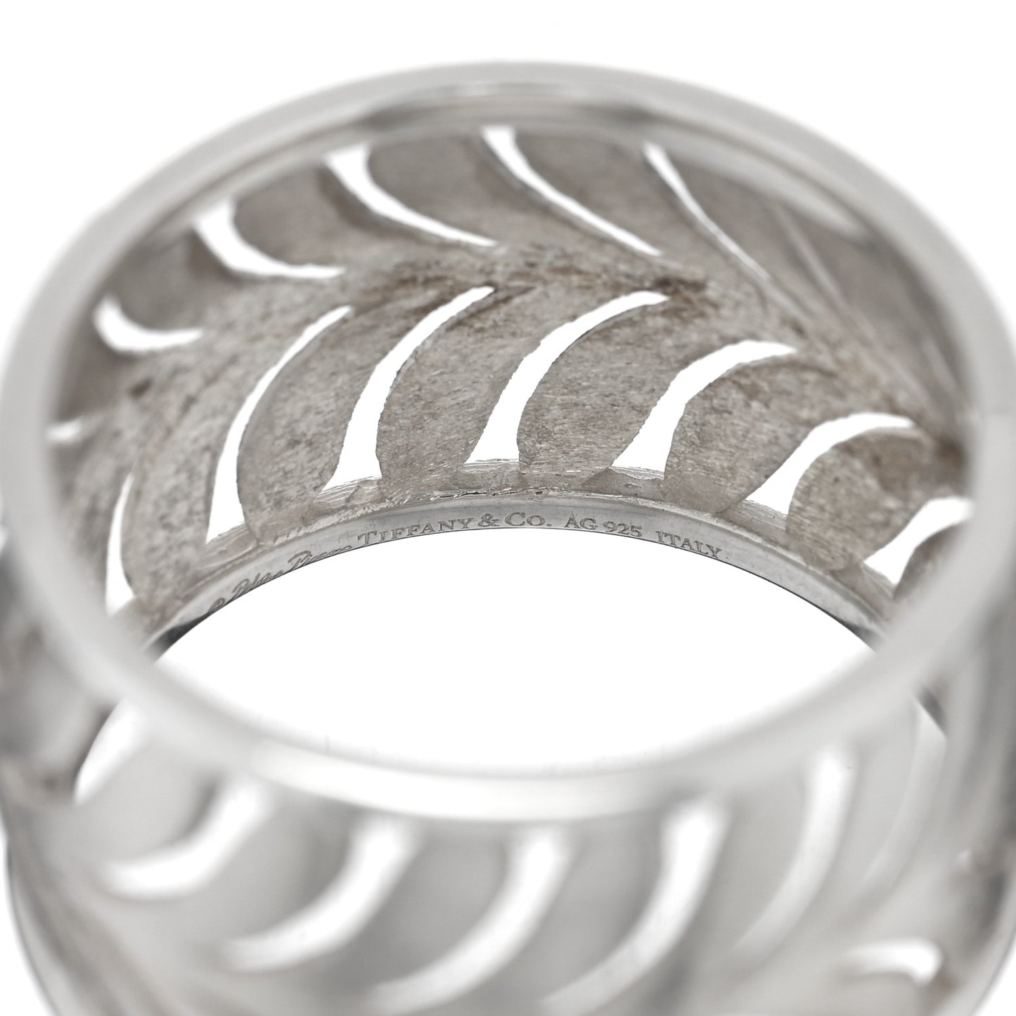 Sterling Silver Villa Paloma Palm Band Ring 53 6.25