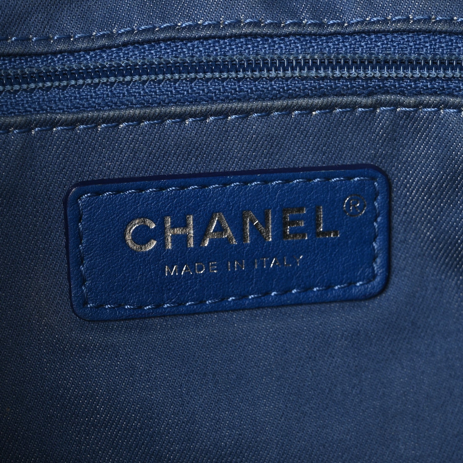 Chanel Canvas Quilted La Pausa Large Shopping Tote Navy 6 of 9