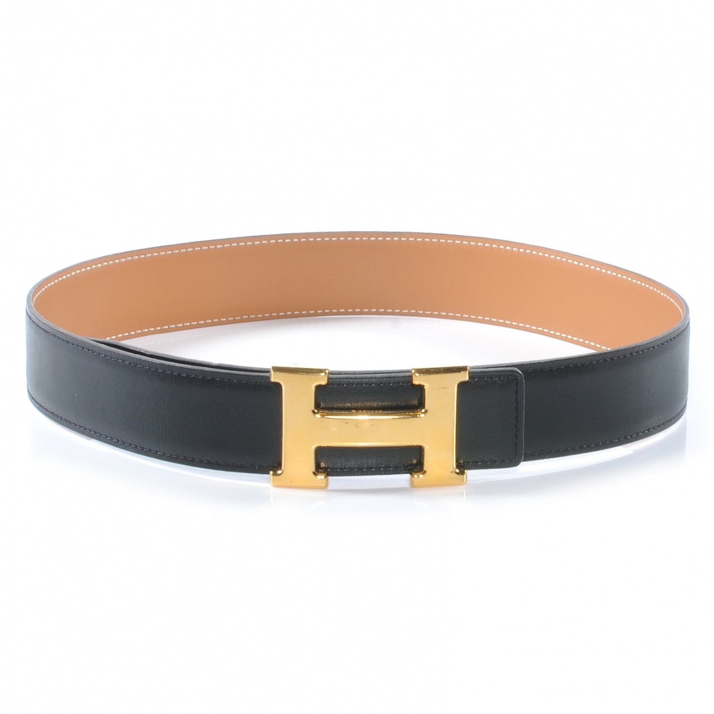 Box and Chamonix Reversible Constance 32mm H Belt Noir Natural 65