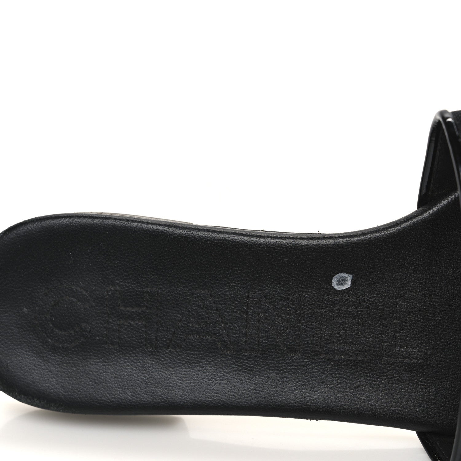 Chanel Mesh Patent Calfskin CC Mules 36.5 Black 9 of 12