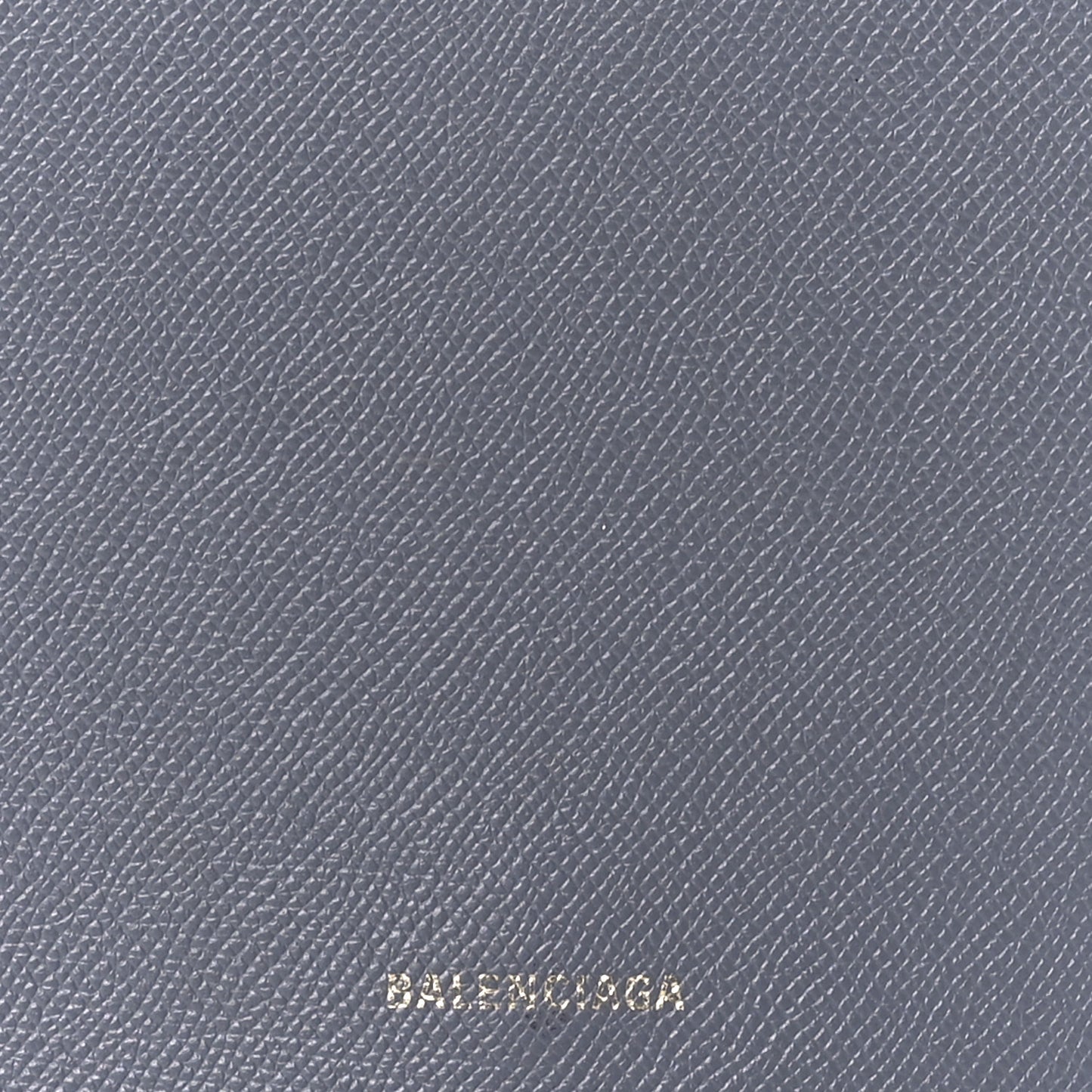 Grained Calfskin Logo S Ville Day Bag Gris Perle Fonce White