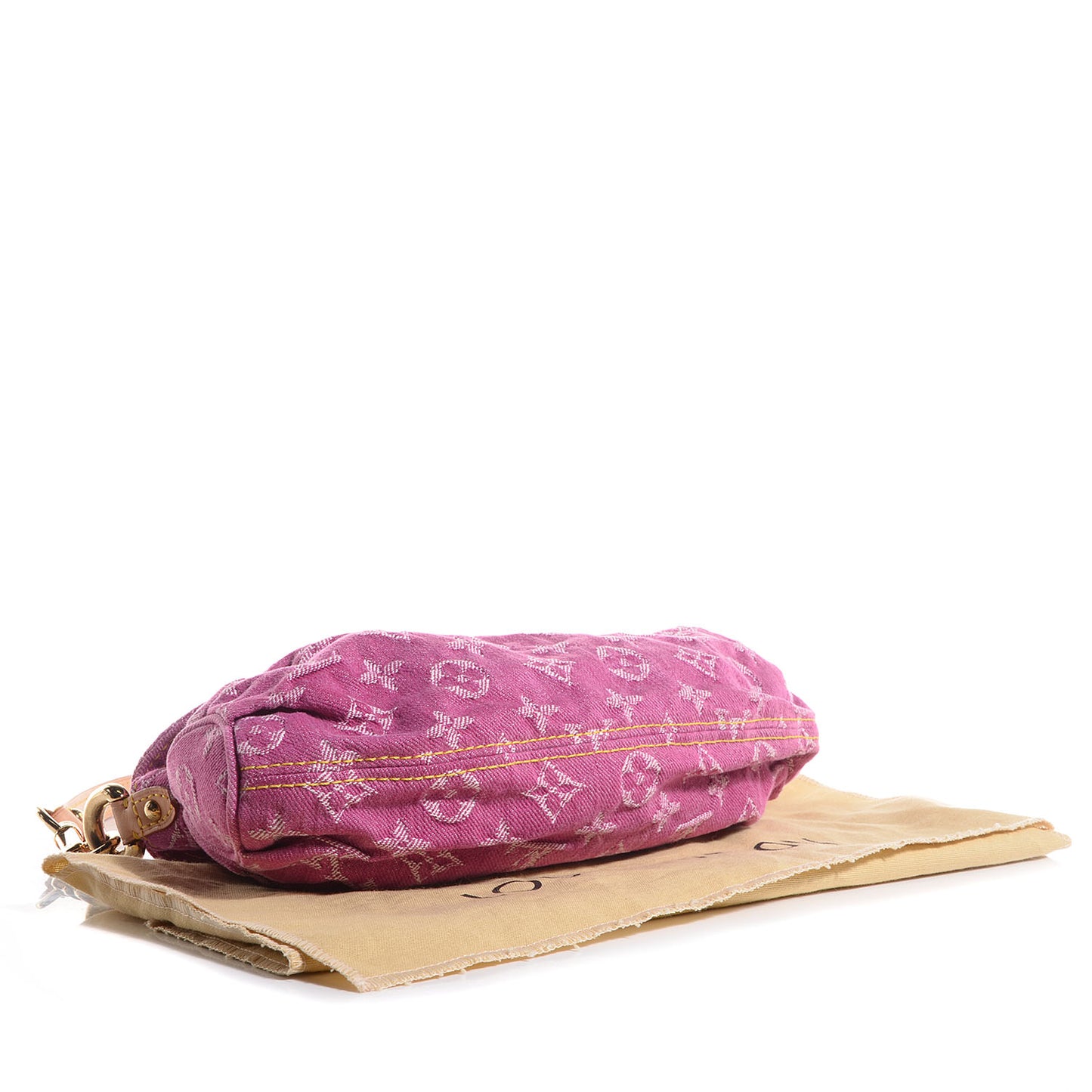 Monogram Denim Mini Pleaty Fuchsia