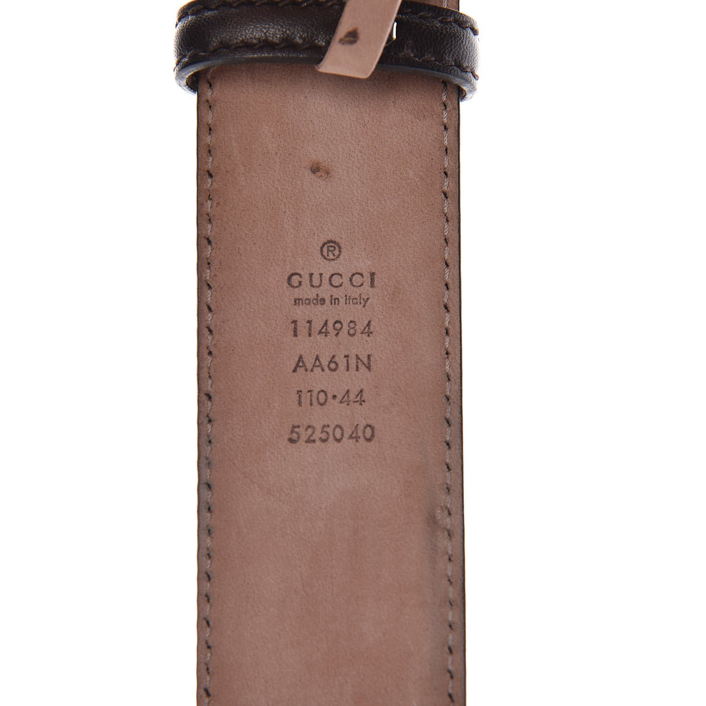 Guccissima Interlocking G Belt 110 44 Dark Brown