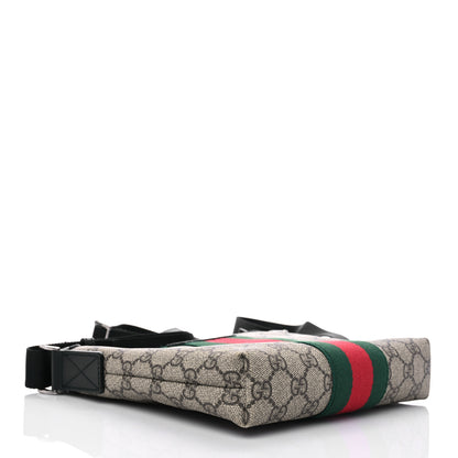Gucci GG Supreme Monogram Web Messenger Bag Black 4 of 7
