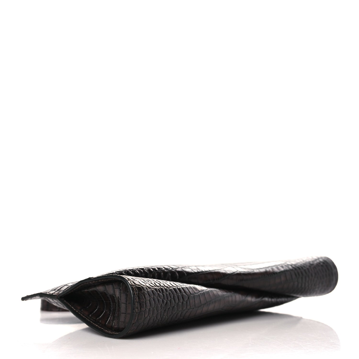 Christian Louboutin Loubitwist Crocodile Embossed Clutch Black 5 of 9