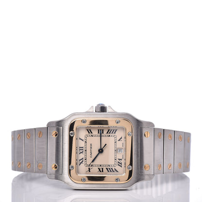 Cartier Stainless Steel 18K Yellow Gold 29mm Santos De Galbee Quartz Watch 5 of 10