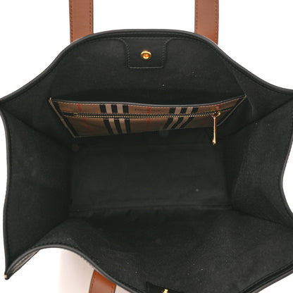 Burberry E-Canvas Stripe Book Tote Tan Archive Beige 5 of 9