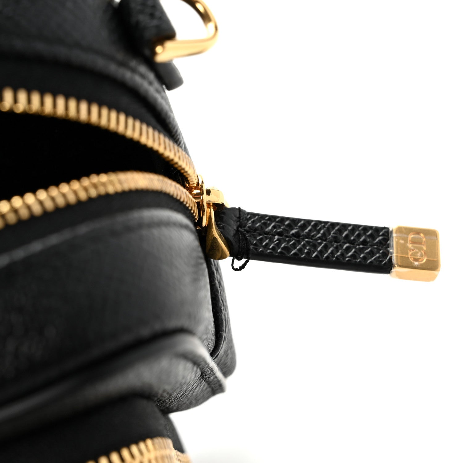 Christian Dior Grained Calfskin Caro Double Pouch Black 11 of 11