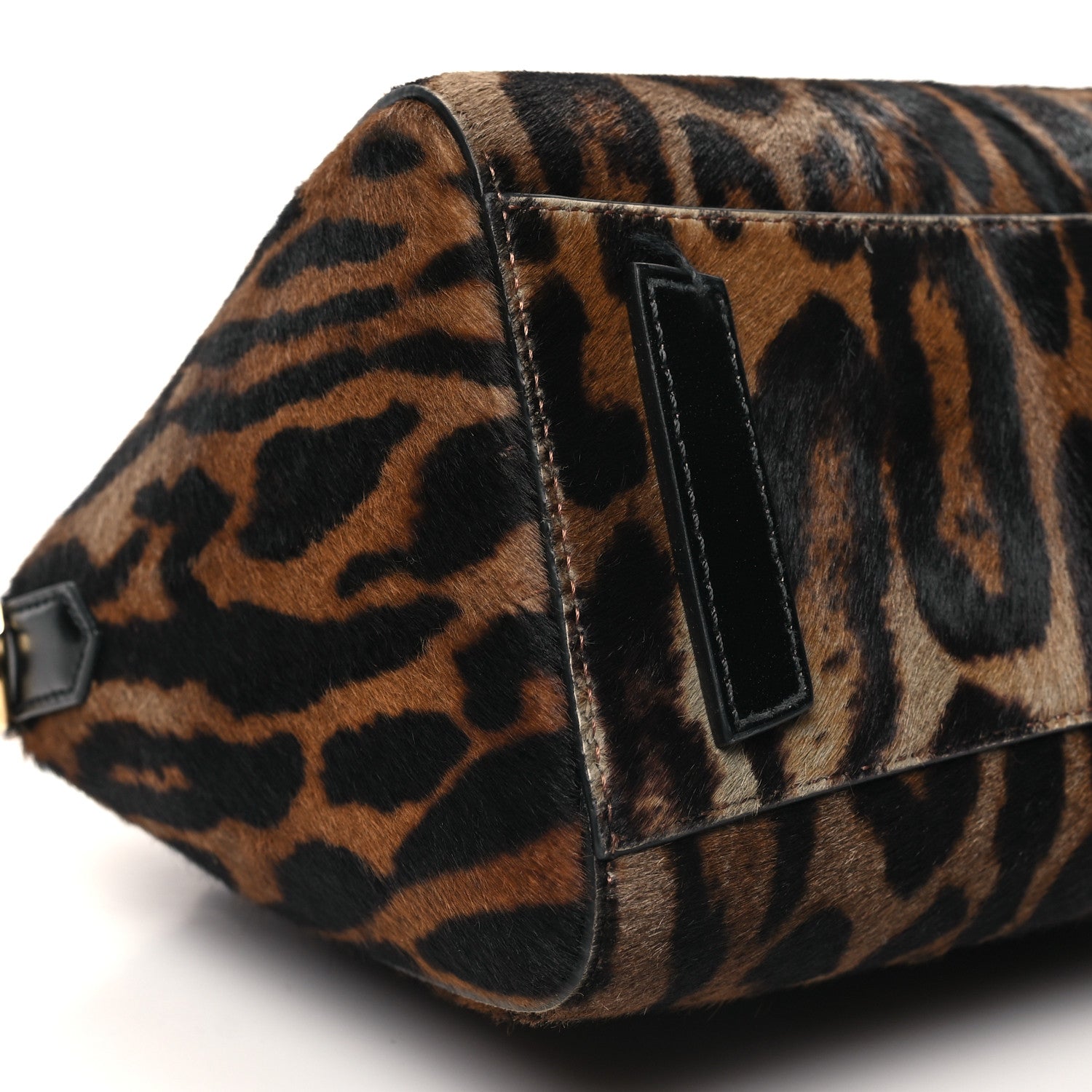 Givenchy Calf Hair Box Calfskin Leopard Print Mini Lock Antigona Shoulder Bag Black Brown 9 of 11