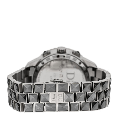 Christian Dior Stainless Steel Diamond Sapphire 38mm Christal Chronograph Quartz Watch Grey 3 of 4