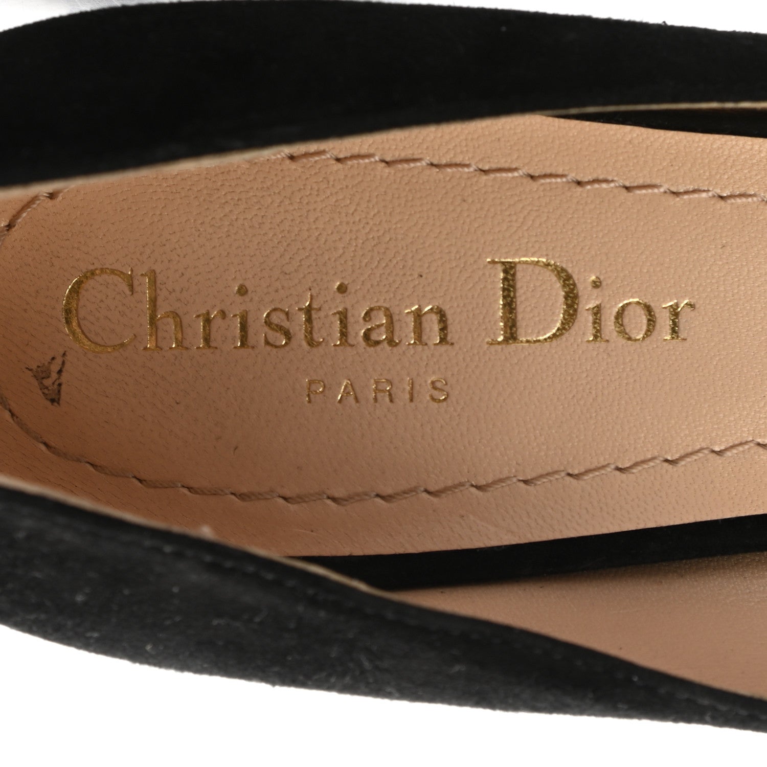 Christian Dior Suede Crystal Diorich Slingback Pumps 38 Black 7 of 8