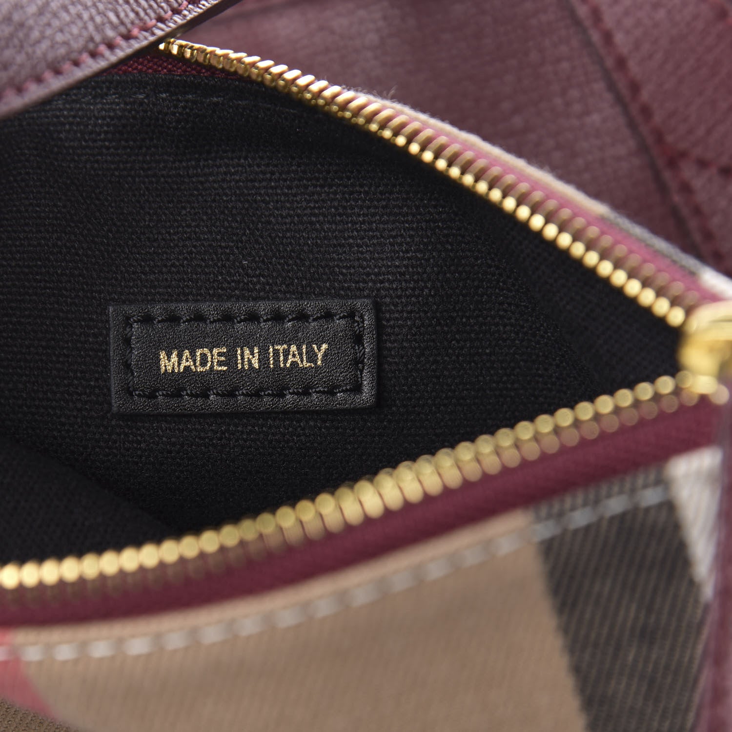 Burberry Grainy Calfskin Medium Honeybrook Tote Dark Plum 8 of 13