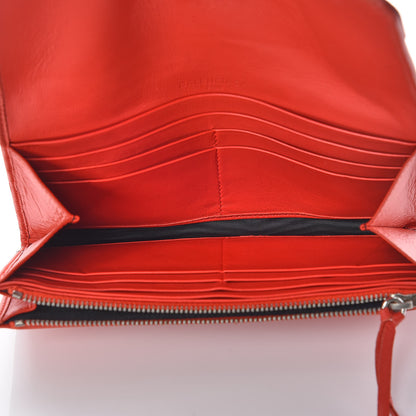 Balenciaga Agneau Classic Hardware Money Wallet Rouge Coquelicot 7 of 10