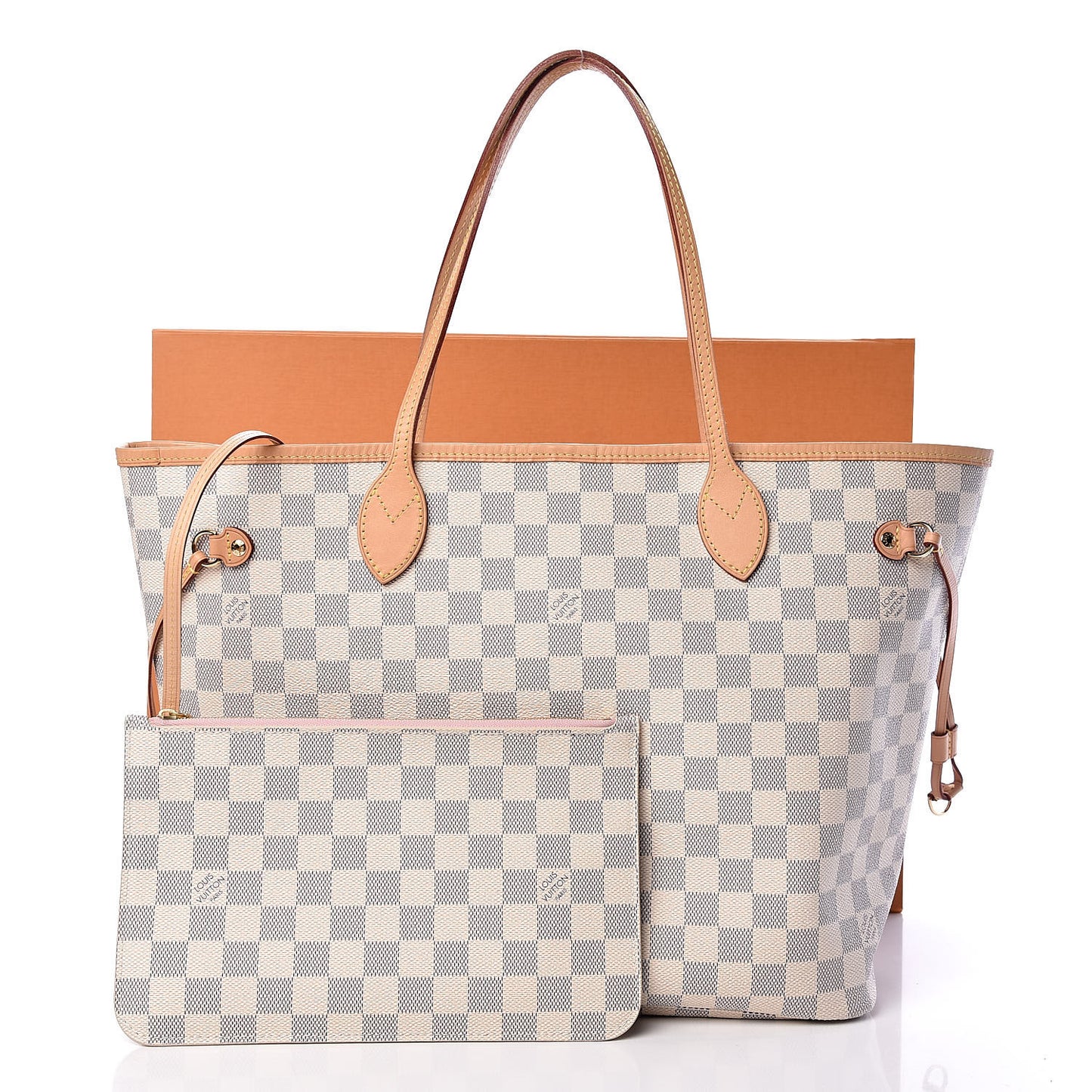 Damier Azur Neo Neverfull MM Rose Ballerine