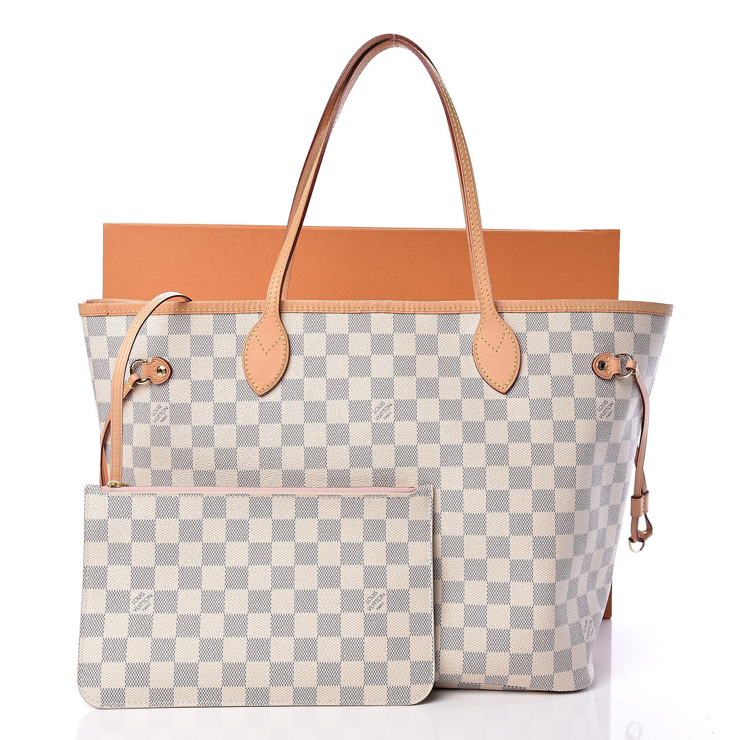 Louis Vuitton Damier Azur Neo Neverfull MM Rose Ballerine 13 of 13