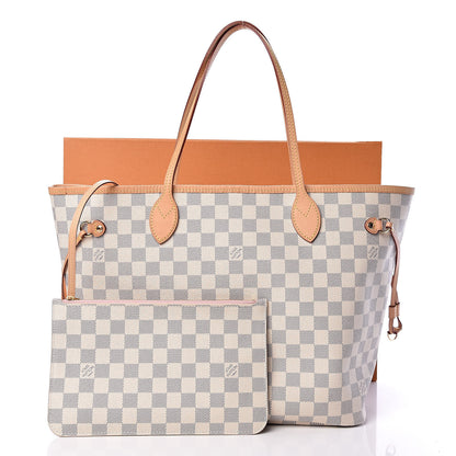 Louis Vuitton Damier Azur Neo Neverfull MM Rose Ballerine 13 of 13