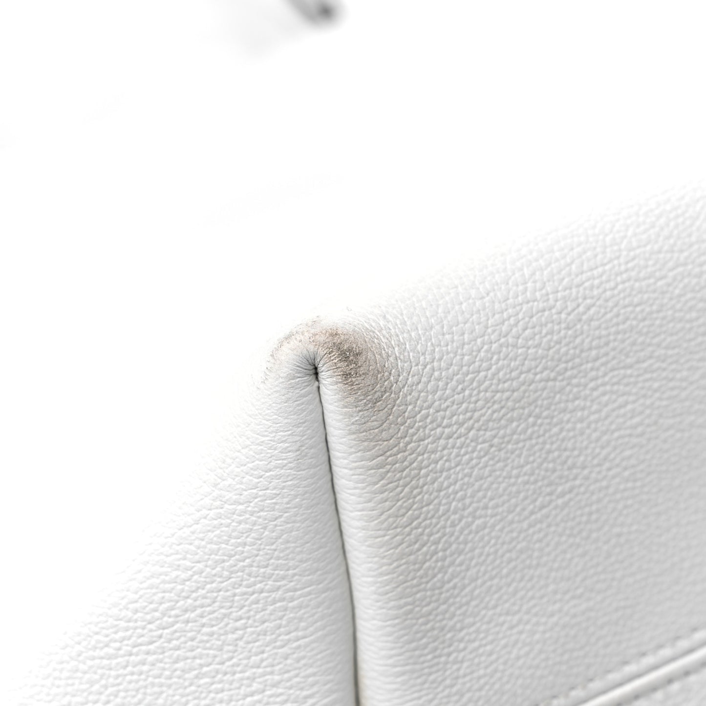 Calfskin Perforated Cannage Dioriva Tote White