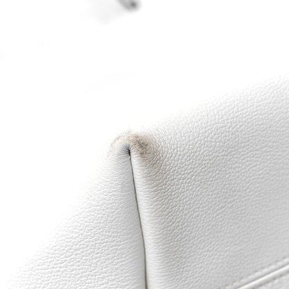 Christian Dior Calfskin Perforated Cannage Dioriva Tote White 10 of 14