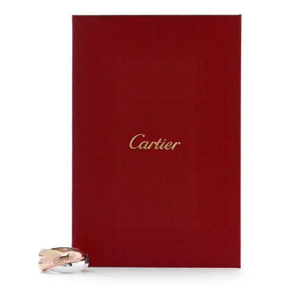 Cartier 18K Pink Yellow White Gold Large Trinity Ring 57 8 5 of 5