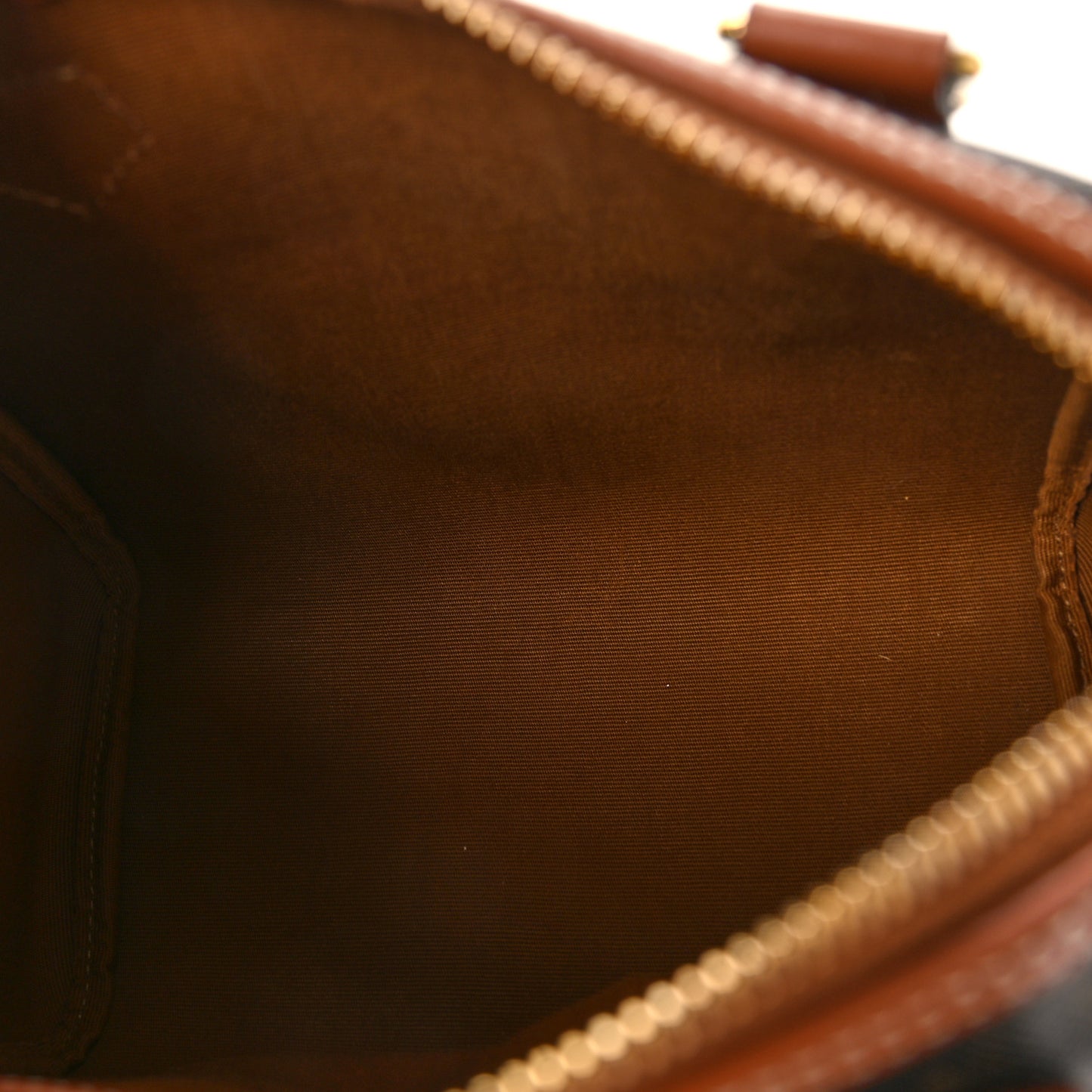 Triomphe Canvas Calfskin Small Boston Bag Tan