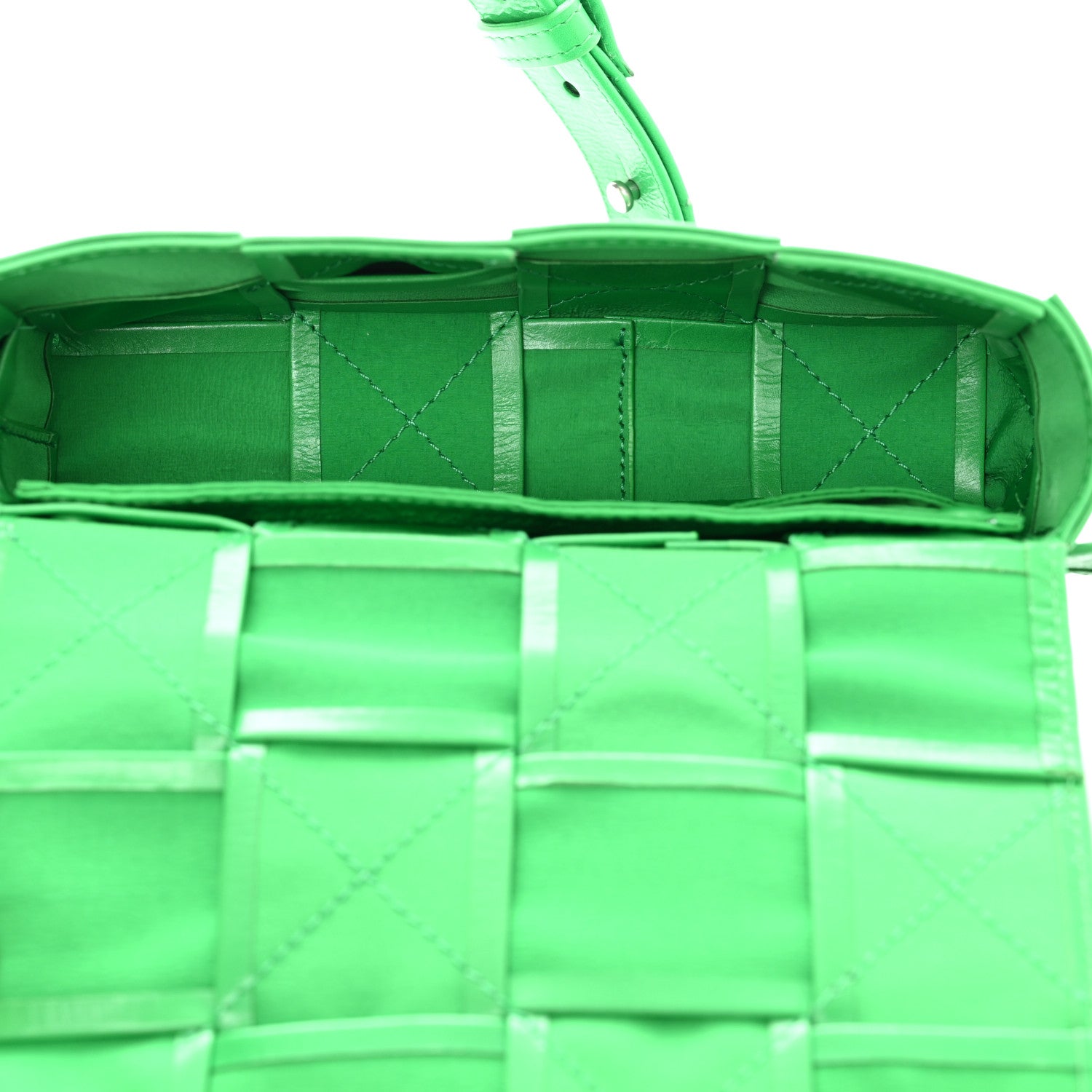 Bottega Veneta Paper Calfskin Intreccio Cassette Belt Bag Parakeet 5 of 10