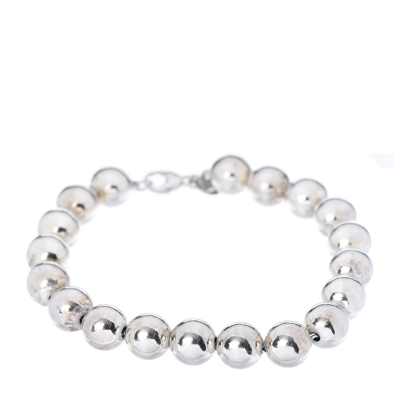 Tiffany Sterling Silver 10mm HardWear Ball Bracelet 1 of 6