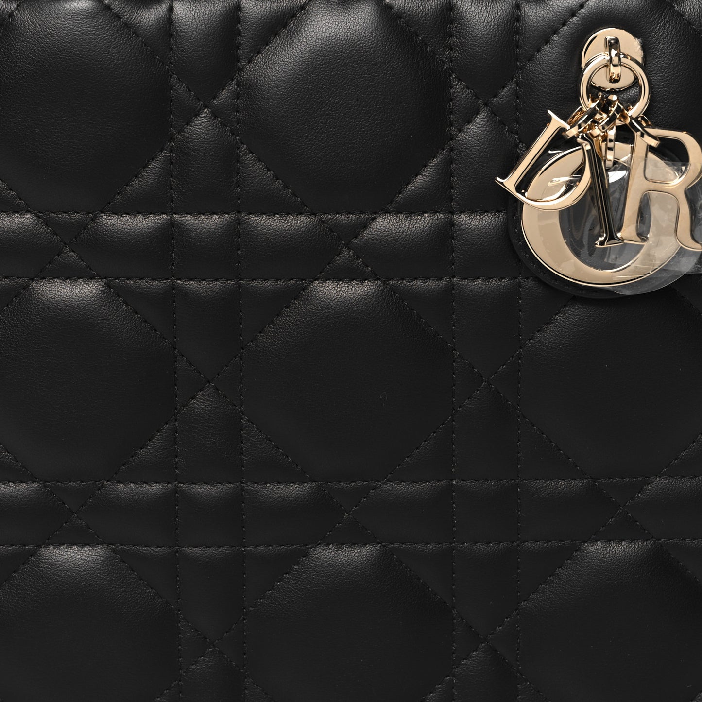 Calfskin Macro Cannage Small Book Tote Black