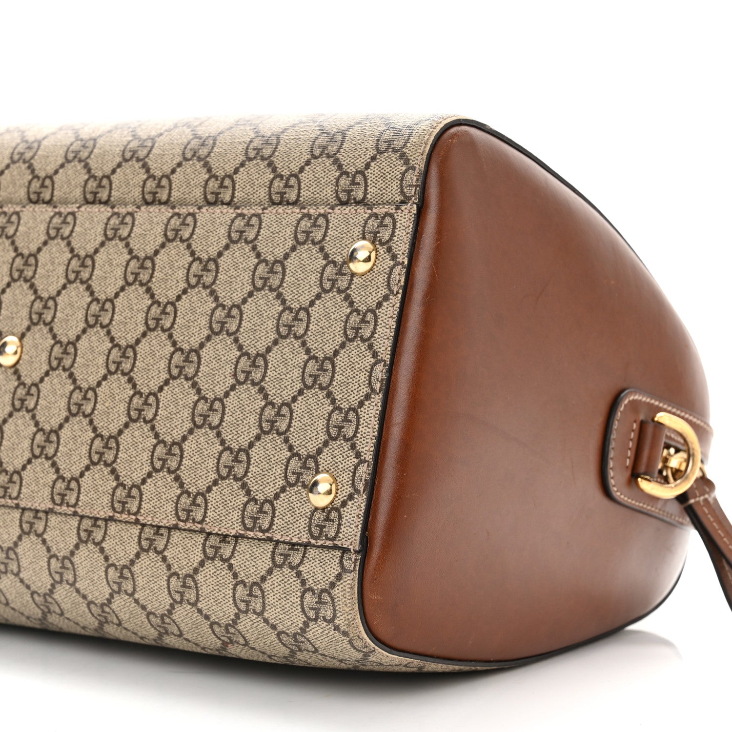 Gucci GG Supreme Monogram Medium Boston Beige Cuir 10 of 10