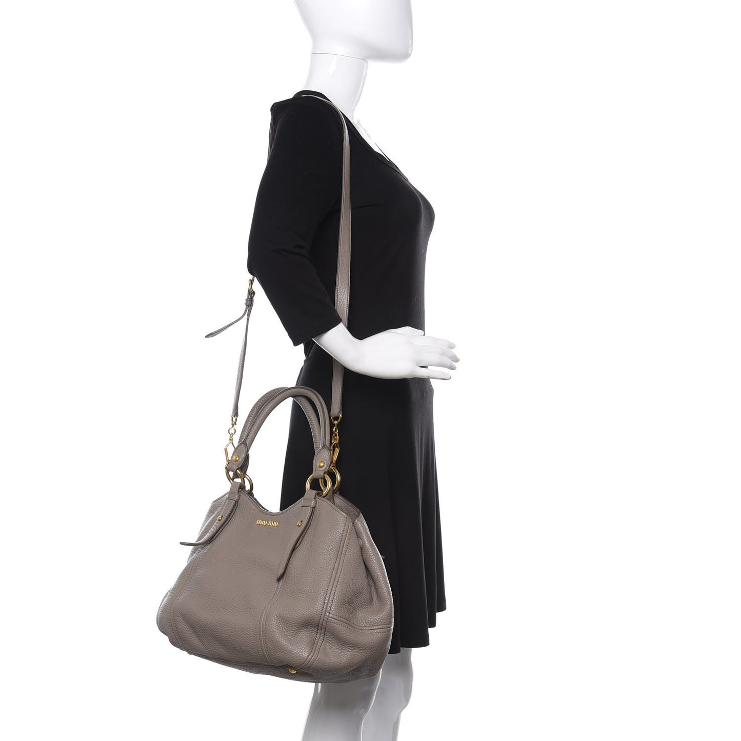 Vitello Daino Top Handle Tote Argilla