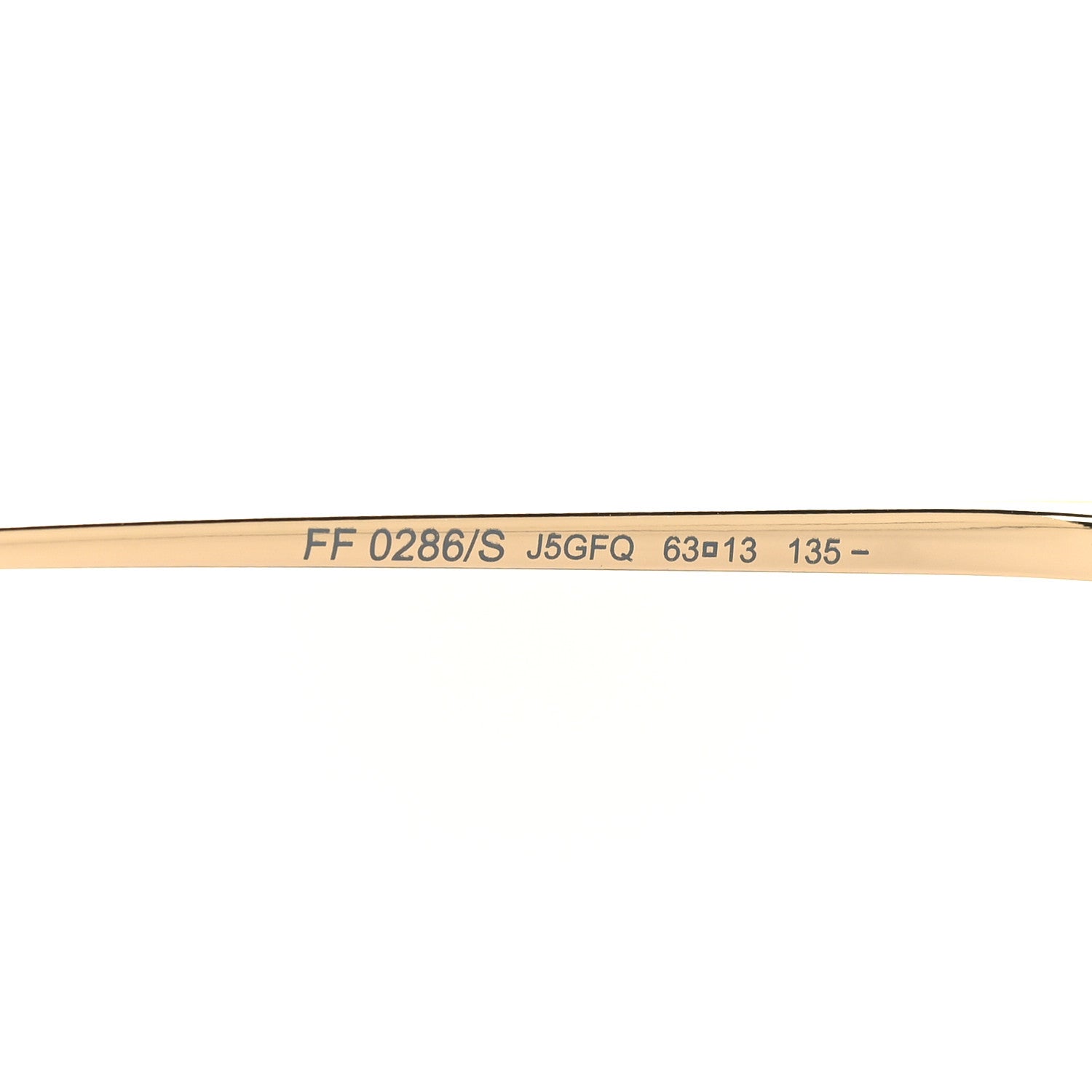 Fendi Metal Aviator Sunglasses FF0286/S Gold 6 of 7