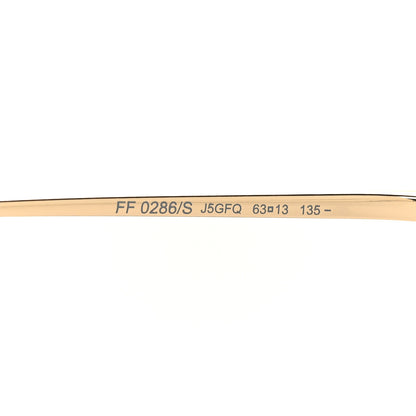 Fendi Metal Aviator Sunglasses FF0286/S Gold 6 of 7
