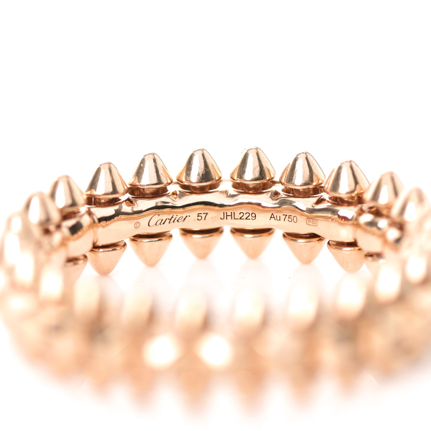 18K Pink Gold SM Clash De Cartier Ring 57 8