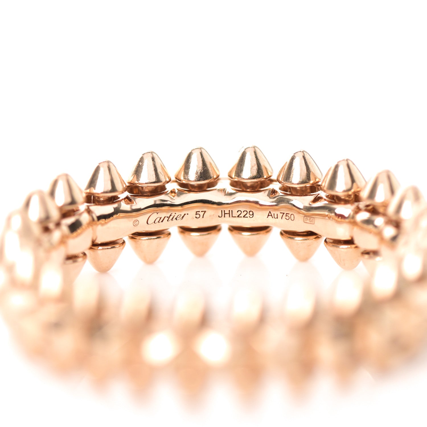 Cartier 18K Pink Gold SM Clash De Cartier Ring 57 8 4 of 5