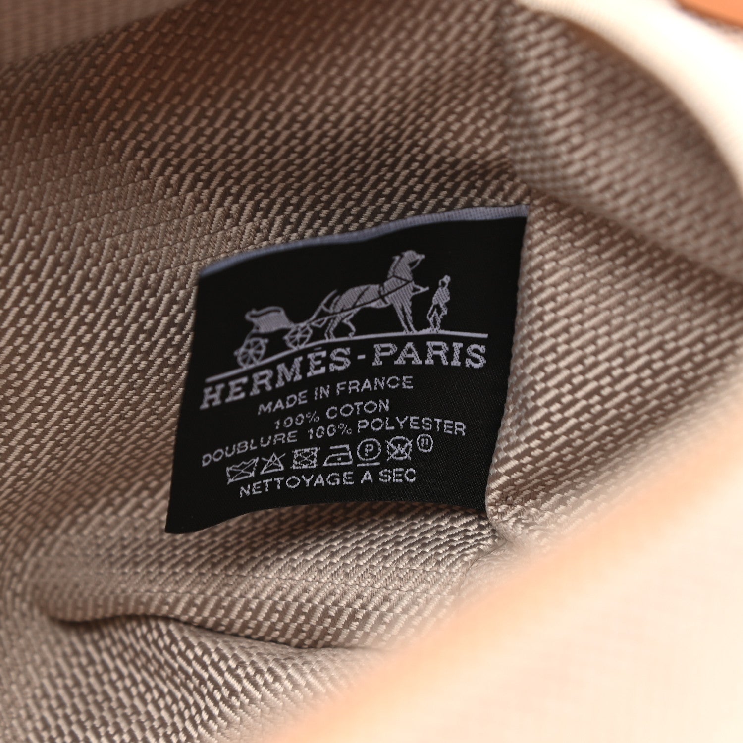 Hermes Canvas Small Bride-A-Brac Pouch Natural Orange 6 of 9