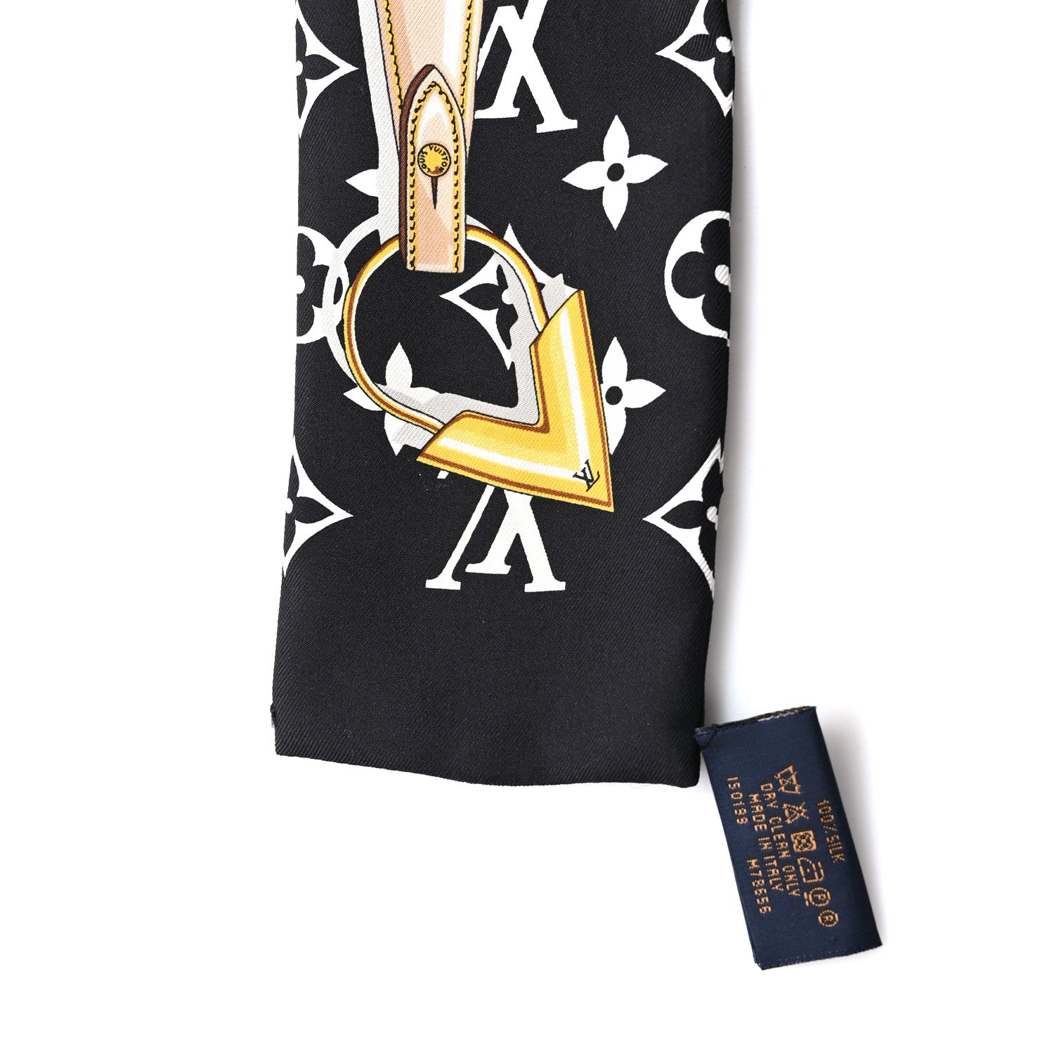 Louis Vuitton LOUIS VUITTON Silk Monogram Confidential Bandeau Black 3 of 3