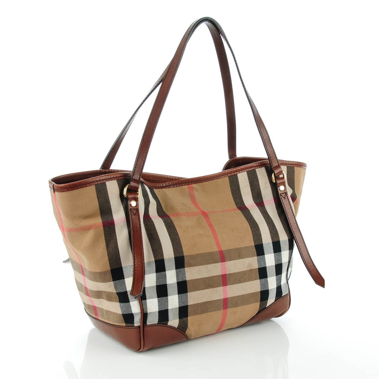 House Check Small Canterbury Tote Dark Tan