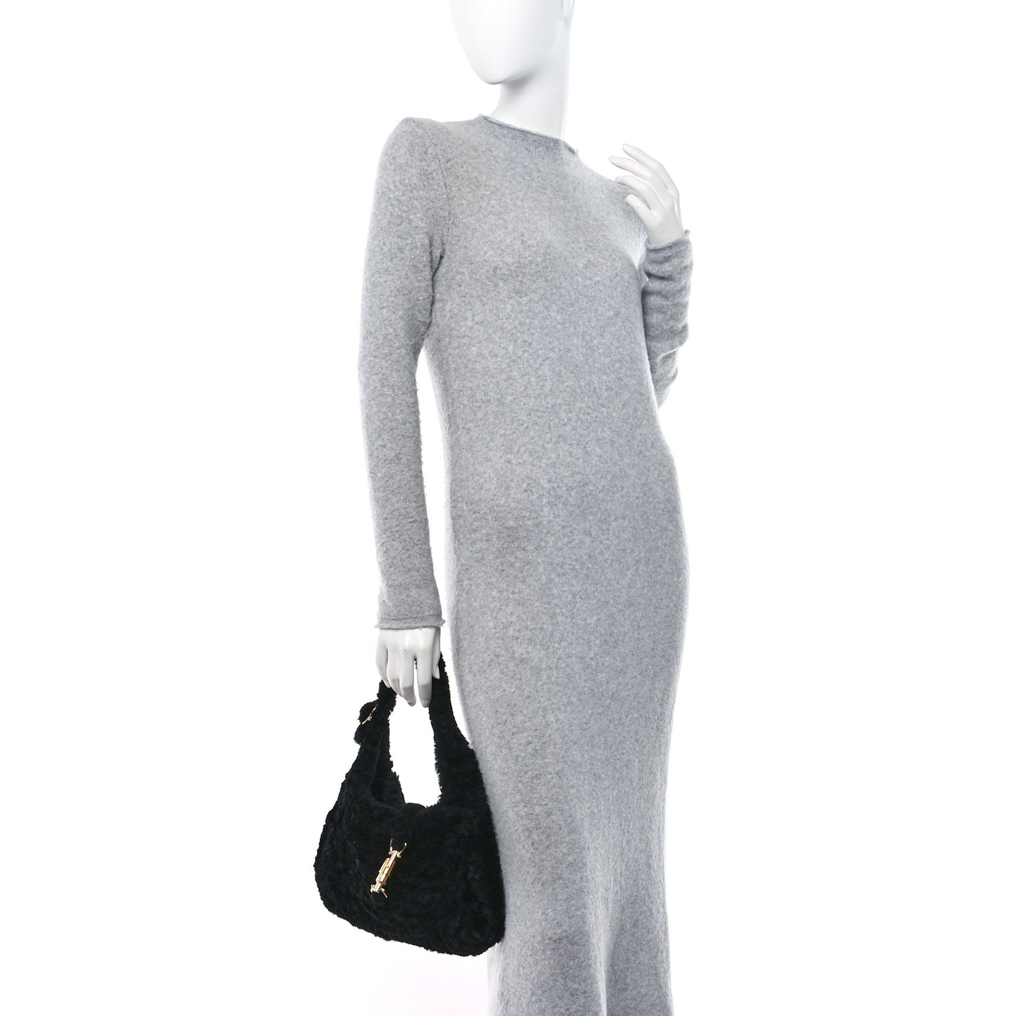 Shearling Small Jackie 1961 Shoulder Bag Black