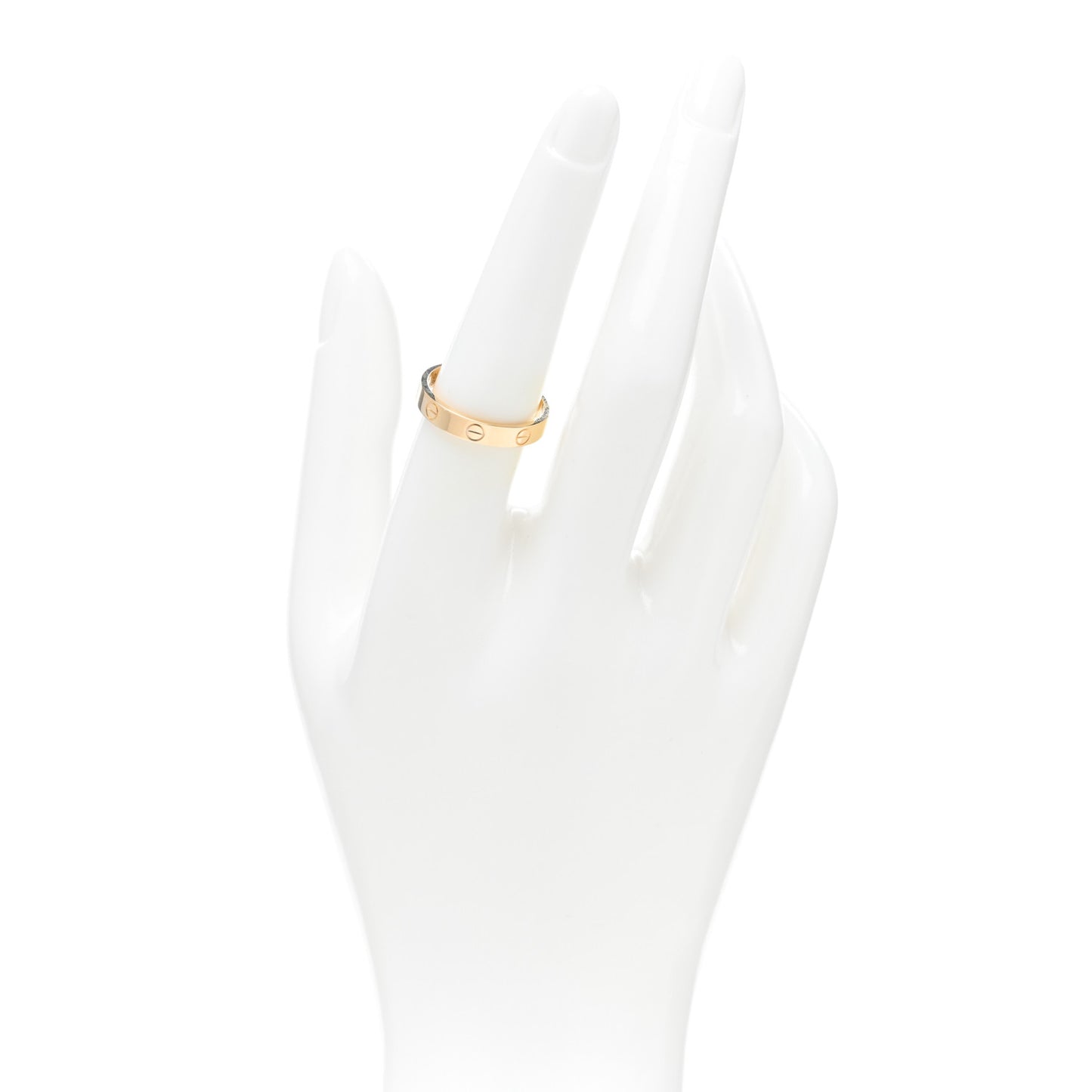 18K Yellow Gold 3.5mm LOVE Wedding Band Ring 56 7.5