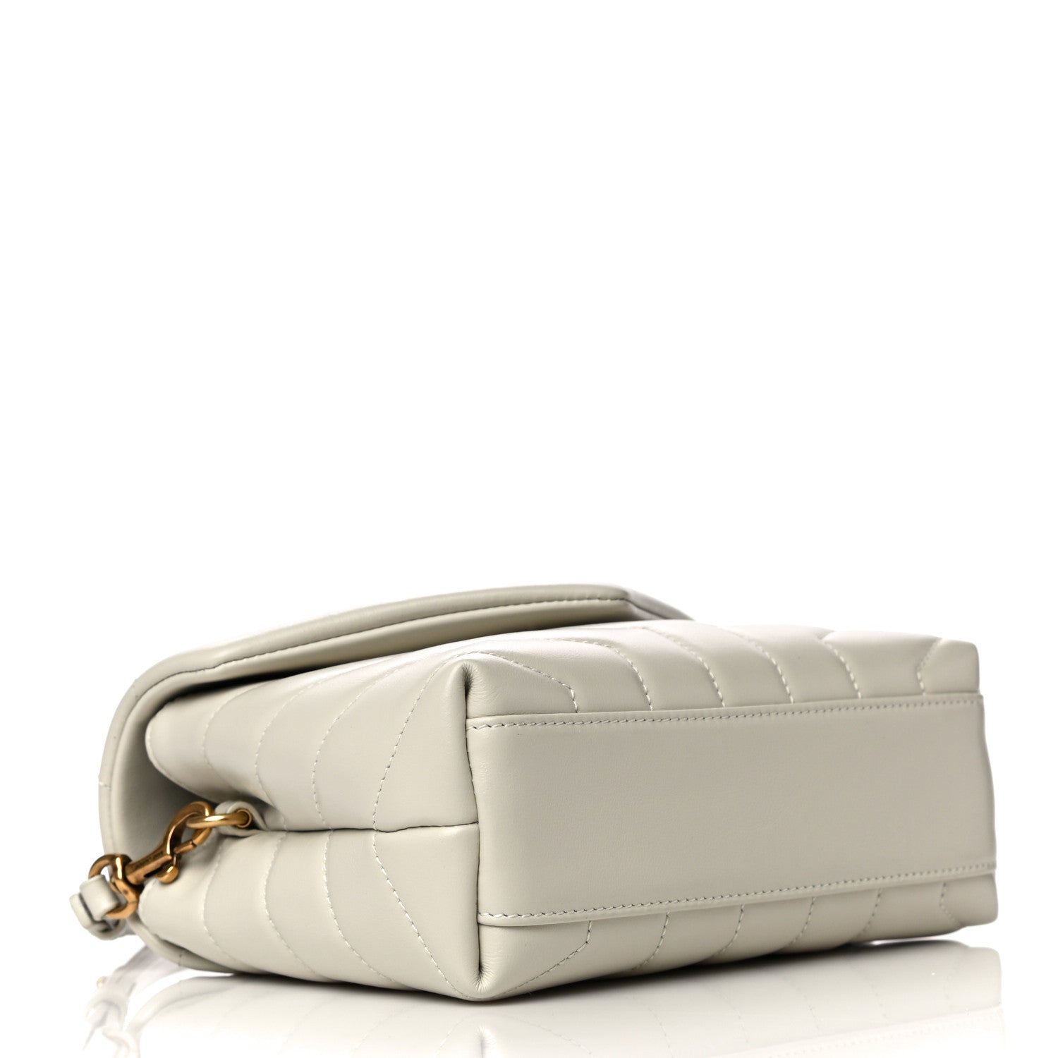 Saint Laurent Calfskin Y Quilted Monogram Toy Loulou Crossbody Bag Ivory 4 of 14