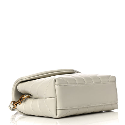 Saint Laurent Calfskin Y Quilted Monogram Toy Loulou Crossbody Bag Ivory 4 of 14