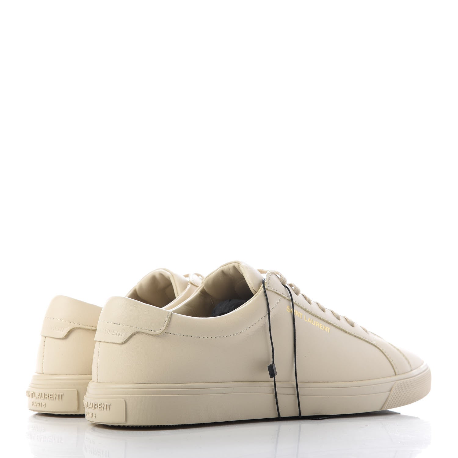 Saint Laurent Calfskin Andy Low Top Sneakers 37.5 Dark Coquille 4 of 9