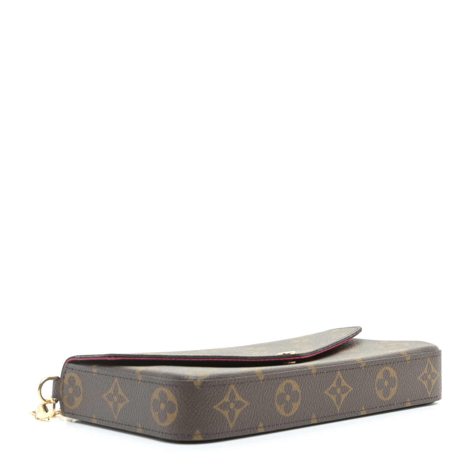 Louis Vuitton Monogram Pochette Felicie Chain Wallet Fuchsia 5 of 10