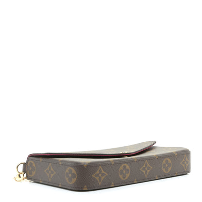 Louis Vuitton Monogram Pochette Felicie Chain Wallet Fuchsia 5 of 10