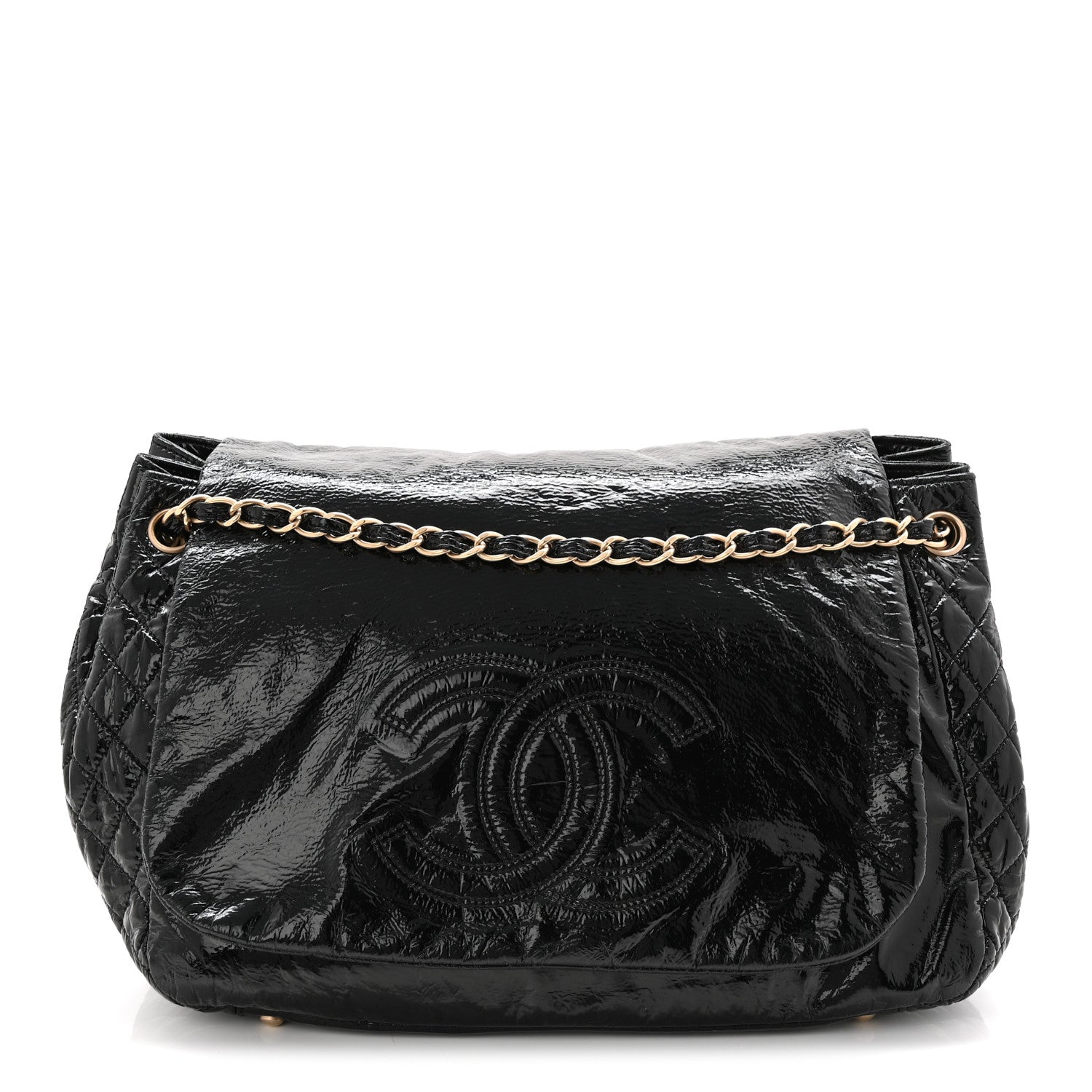 Chanel Vinyl Medium Rock and Chain Flap Black 1 of 19
