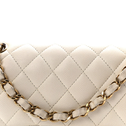 Chanel Caviar Quilted Small Double Flap White 8 of 10