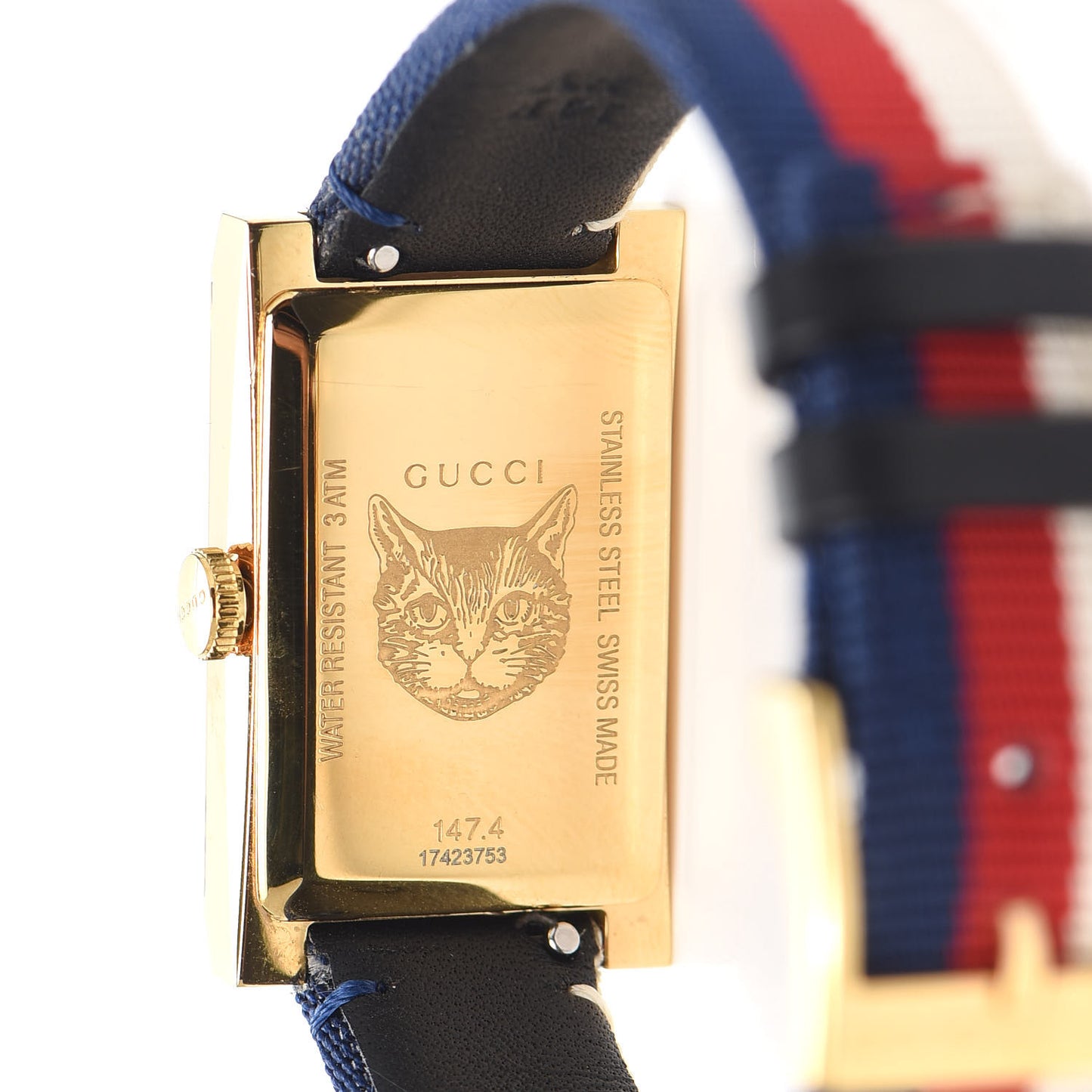 Stainless Steel Nylon Mother of Pearl 21mm Web G-Frame Quartz Watch Blue