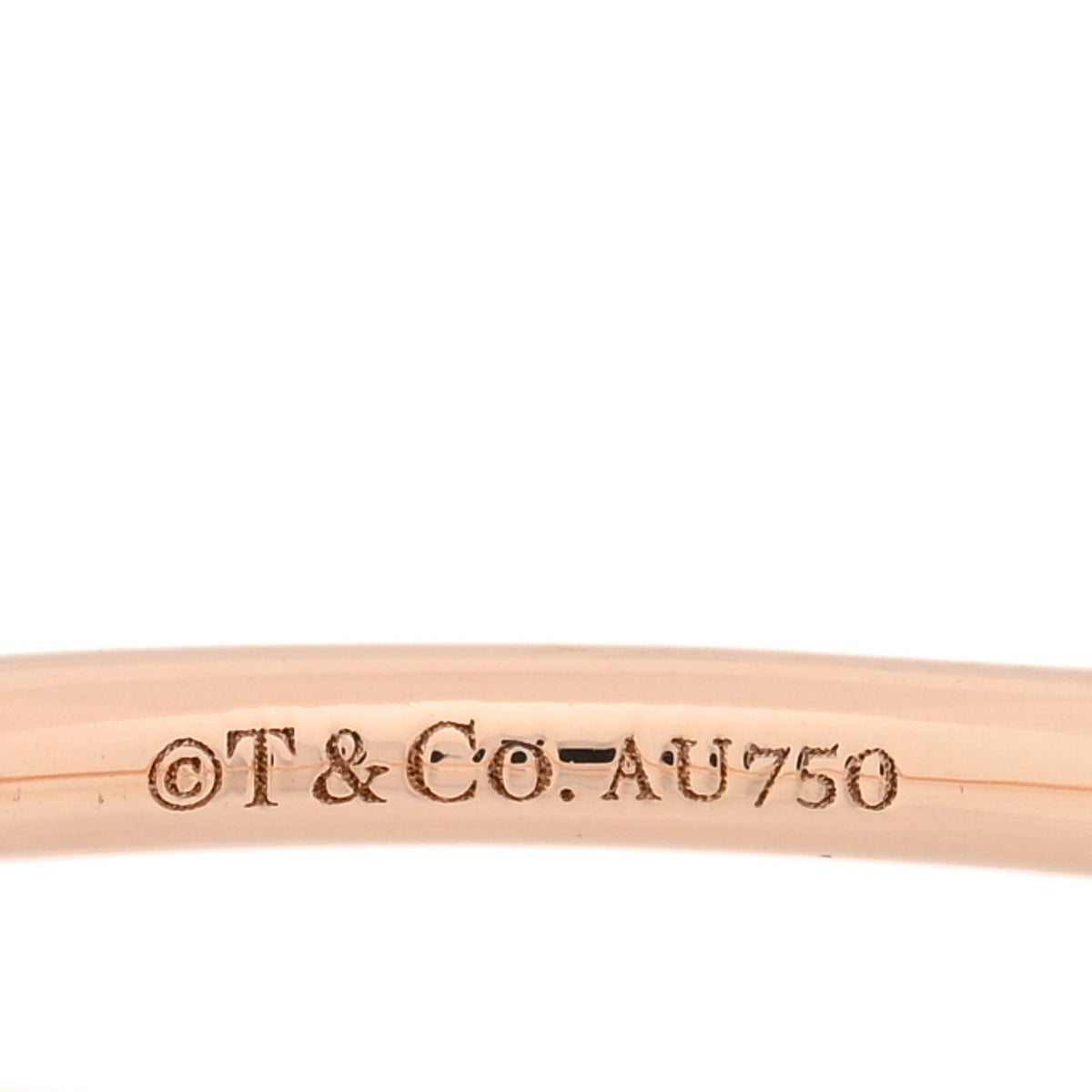 18K Rose Gold Diamond T Wire Ring 56 7.75
